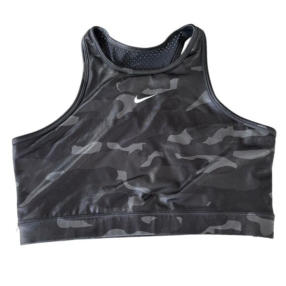 Nike One Tight Fit Shiny Camo Dri-Fit Sports Bra & Leggings Set L - Picture 2 of 12